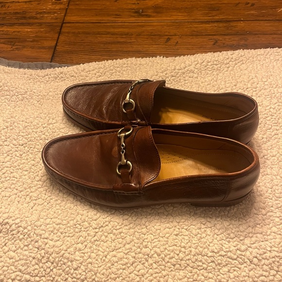 Johnston & Murphy Brown Leather Loafers with Horsebit Detail italin collection - Picture 1 of 6